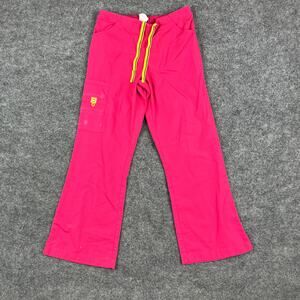 Spread Good Cheer Pants Womens XSP Pink Cargo Flare Drawstring Pocket Casual